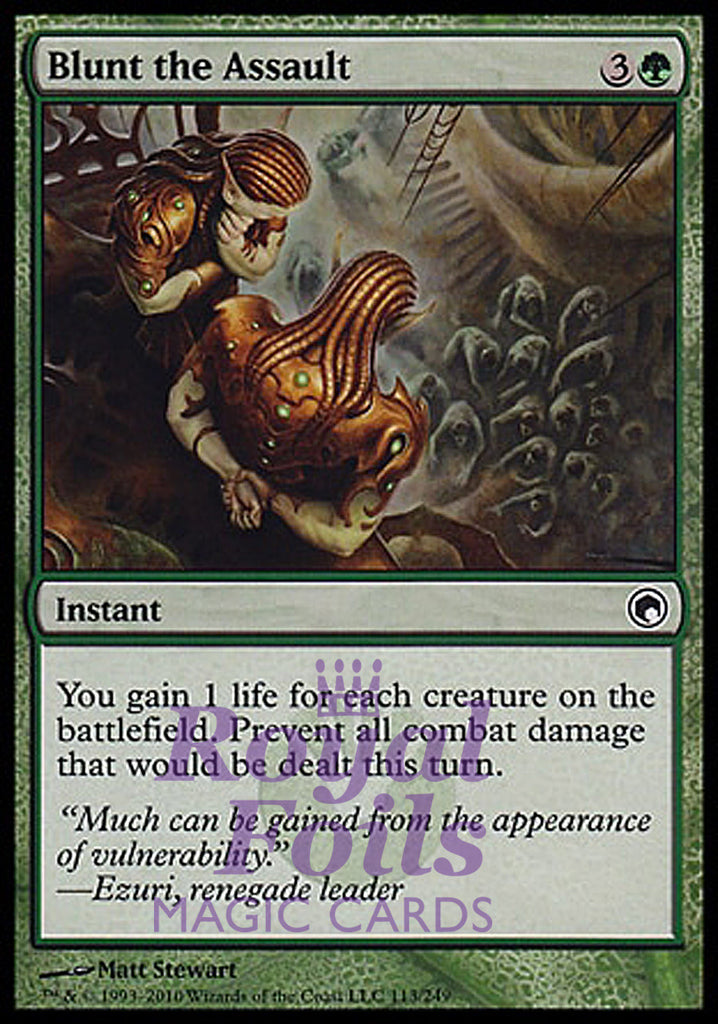 Blunt the Assault 2x FOIL SOM MTG Scars of Mirrodin Common MINT green