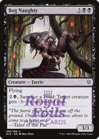 Bog Naughty 4x FOIL ELD MTG Throne of Eldraine Uncommon MINT black