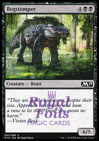 Bogstomper 4x FOIL M19 MTG Core Set 2019 Common MINT black