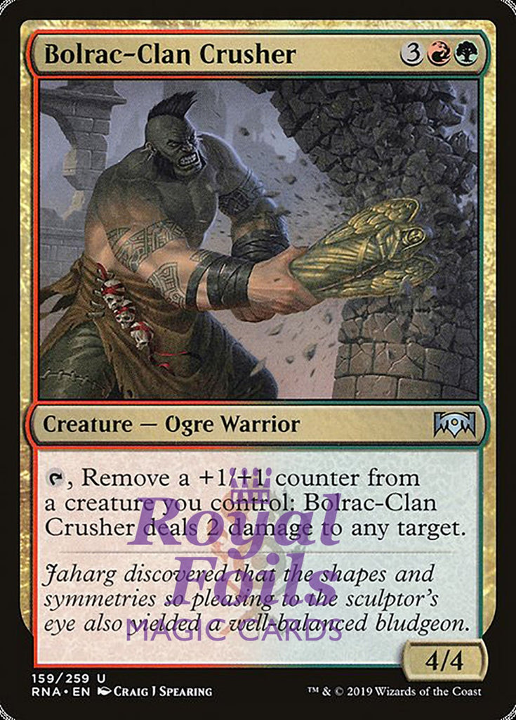 Bolrac-Clan Crusher 4x FOIL RNA MTG Ravnica Allegiance Uncommon MINT red green
