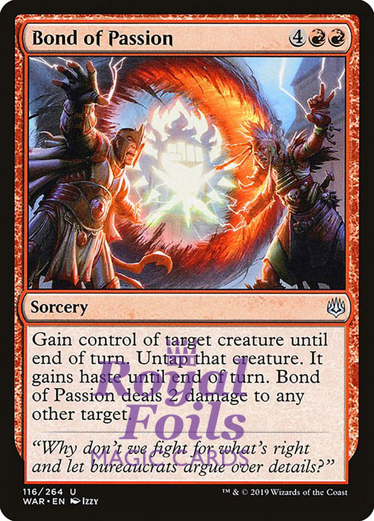 Bond of Passion 3x FOIL WAR MTG War of the Spark Uncommon MINT red
