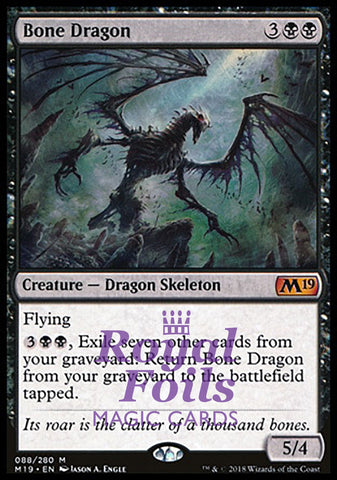 Bone Dragon 1x FOIL M19 MTG Core Set 2019 Mythic MINT black