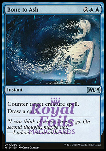 Bone to Ash 2x FOIL M19 MTG Core Set 2019 Uncommon MINT blue