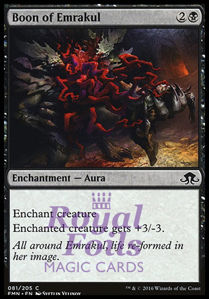 **4x FOIL Boon of Emrakul** EMN MTG Eldritch Moon Common 3 MT 1 NM black