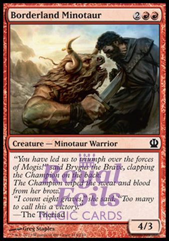 Borderland Minotaur 4x FOIL THS MTG Theros Common MINT red