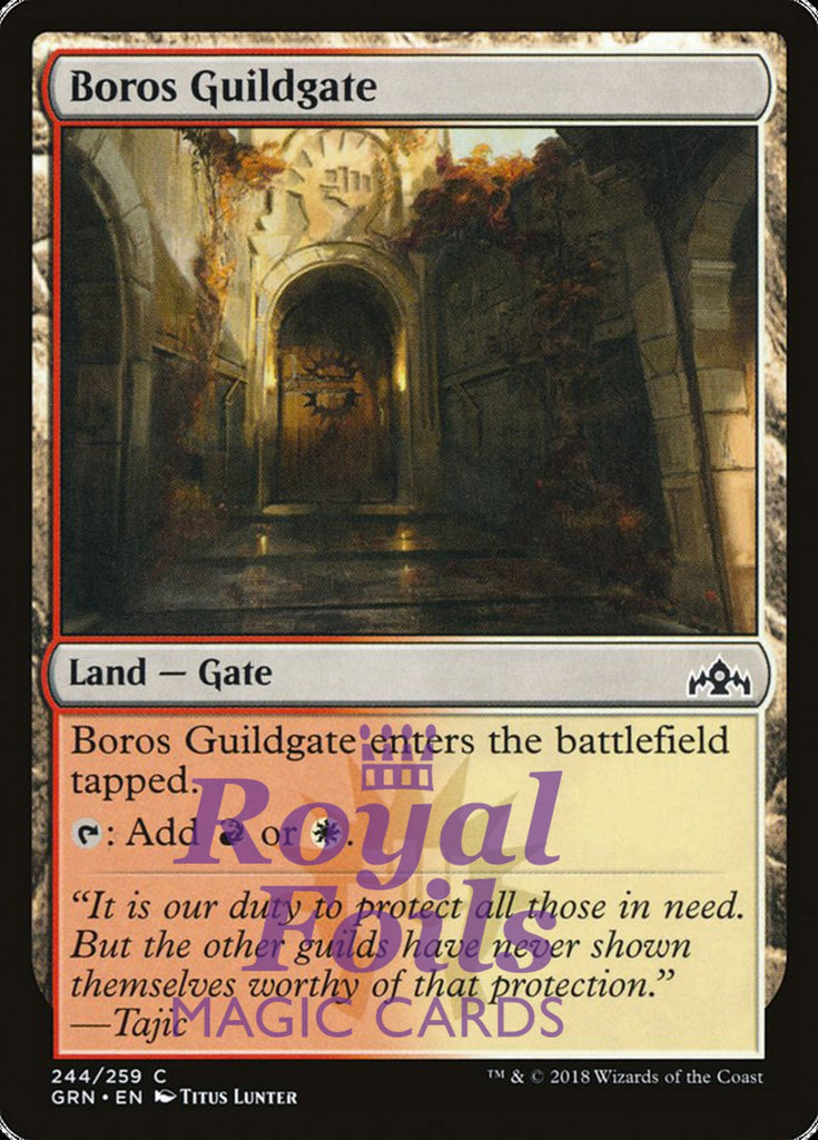 Boros Guildgate #244 2x FOIL GRN MTG Guilds of Ravnica Common MINT red white land gate