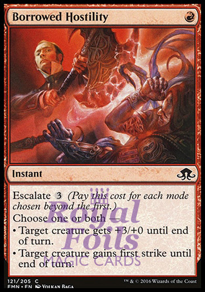 Borrowed Hostility 4x FOIL EMN MTG Eldritch Moon Common MINT red