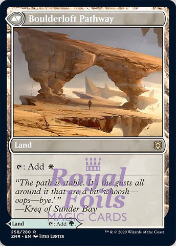 **1x FOIL Branchloft // Boulderloft Pathway** ZNR MTG Zendikar Rising Rare MINT land green white