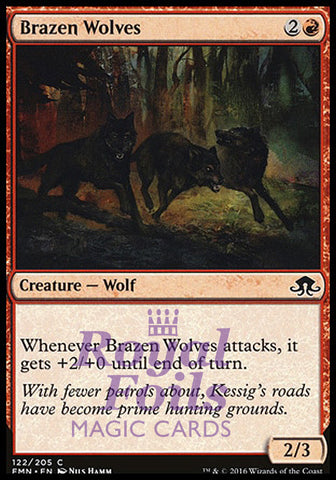 **4x FOIL Brazen Wolves** EMN MTG Eldritch Moon Common MINT red