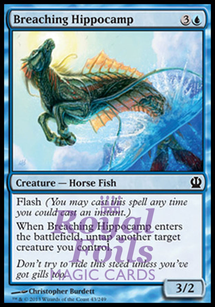 **4x FOIL Breaching Hippocamp** THS MTG Theros Common MINT blue