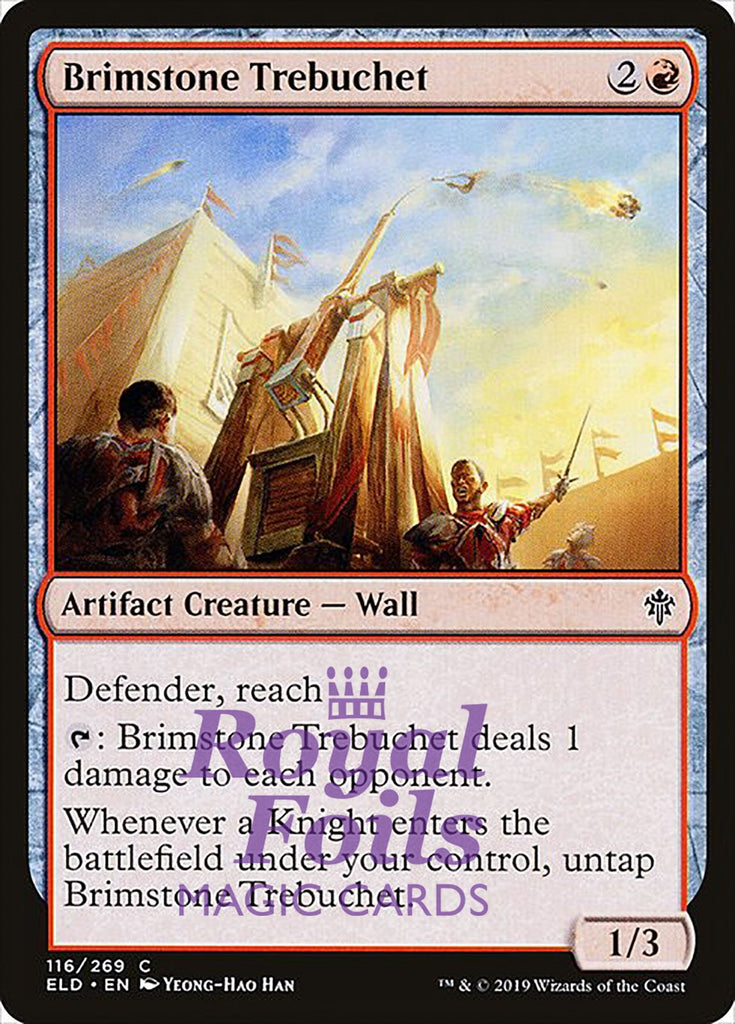 Brimstone Trebuchet 3x FOIL ELD MTG Throne of Eldraine Common MINT red