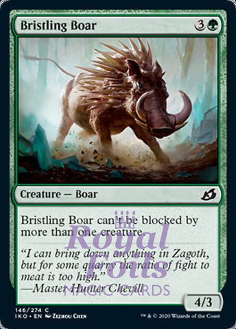 Bristling Boar 4x FOIL IKO MTG Ikoria Common MINT green
