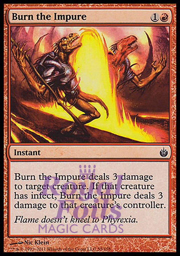 **4x FOIL Burn the Impure** MBS MTG Mirrodin Besieged Common MINT red