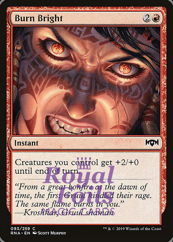 Burn Bright 4x FOIL RNA MTG Ravnica Allegiance Common MINT red
