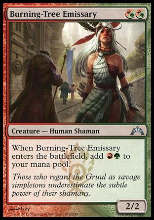 **1x FOIL Burning-Tree Emissary** GTC MTG Gatecrash Uncommon MINT red green