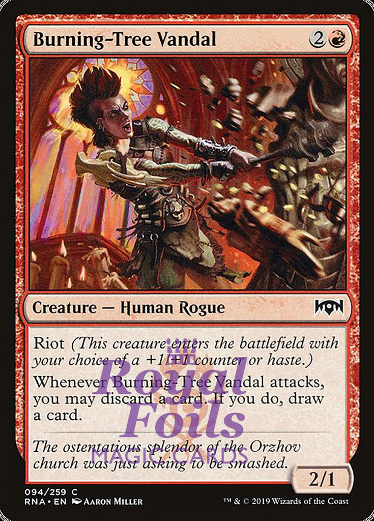 Burning-Tree Vandal 4x FOIL RNA MTG Ravnica Allegiance Common MINT red