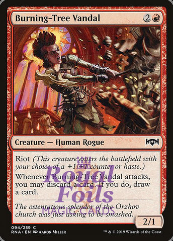 Burning-Tree Vandal 4x FOIL RNA MTG Ravnica Allegiance Common MINT red