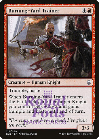 Burning-Yard Trainer 4x FOIL ELD MTG Throne of Eldraine Uncommon MINT red