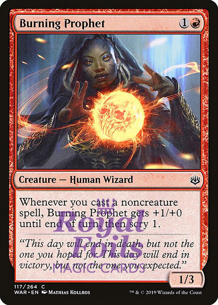 Burning Prophet 3x FOIL WAR MTG War of the Spark Common MINT red