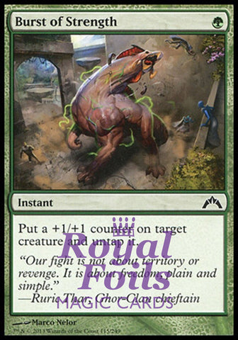 Burst of Strength 4x FOIL GTC MTG Gatecrash Common MINT green