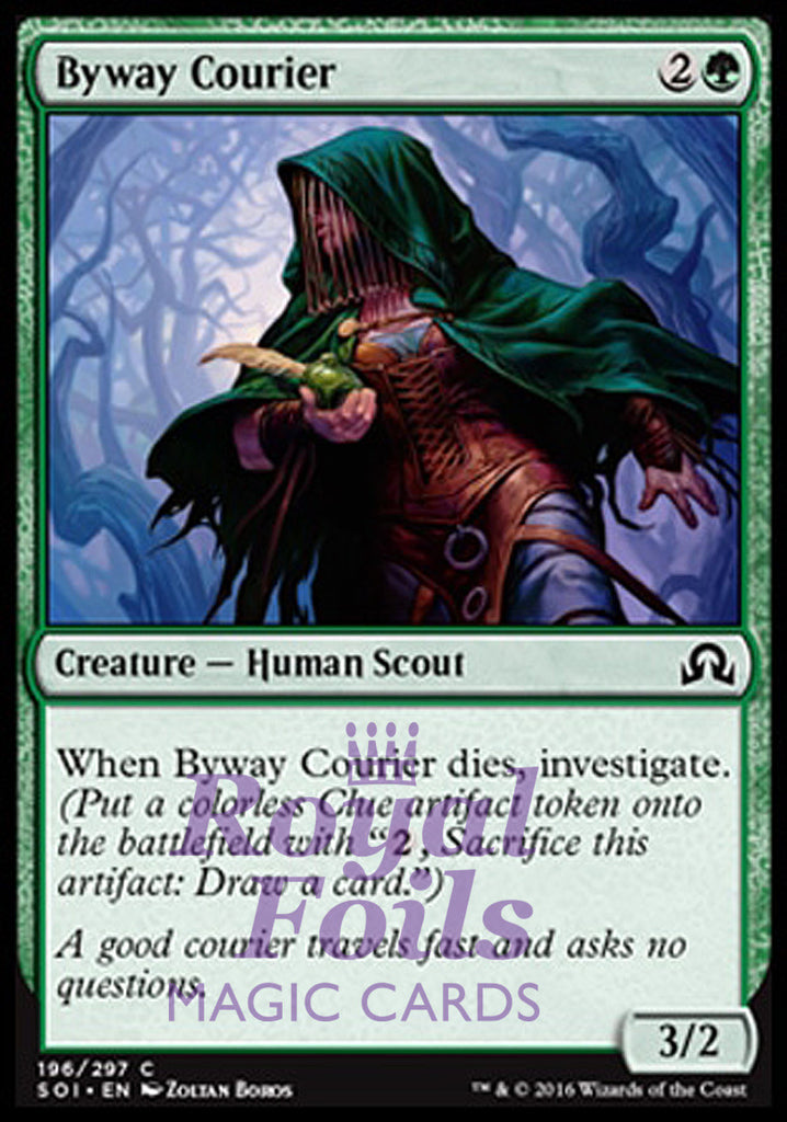 Byway Courier 4x FOIL SOI MTG Shadows Over Innistrad Common MINT green human