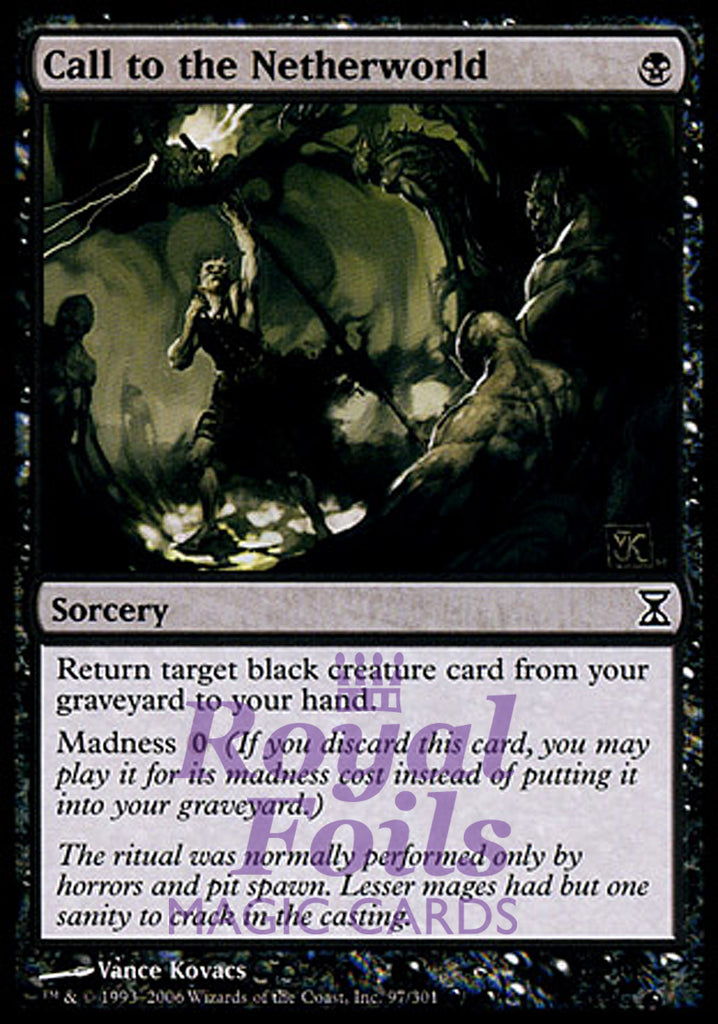 **1x FOIL Call to the Netherworld** TSP MTG Time Spiral Common MINT black