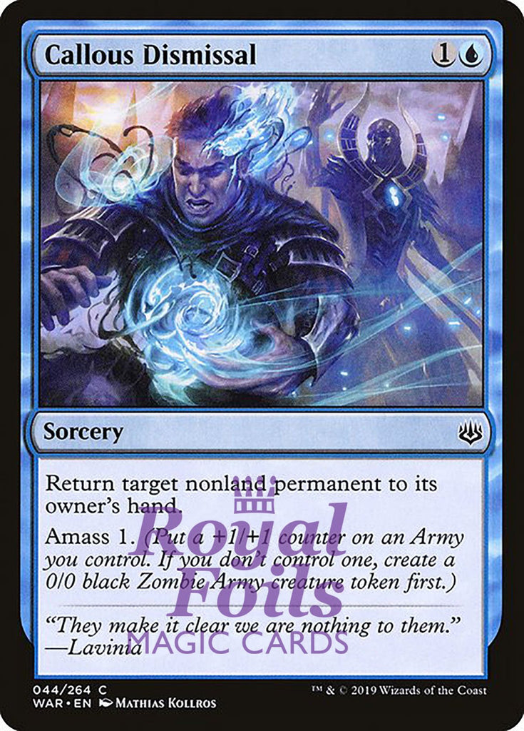 Callous Dismissal 3x FOIL WAR MTG War of the Spark Common MINT blue