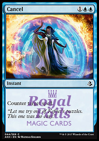 Cancel 4x FOIL AKH MTG Amonkhet Common MINT blue