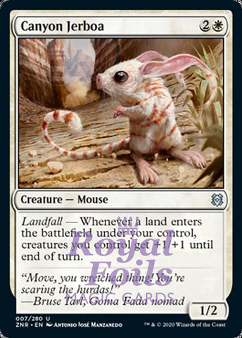 Canyon Jerboa 4x FOIL ZNR MTG Zendikar Rising Uncommon MINT white