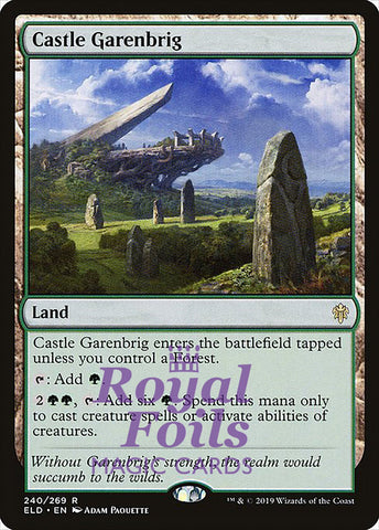 Castle Garenbrig 1x FOIL ELD MTG Throne of Eldraine Rare MINT green land