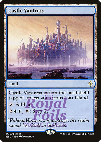 Castle Vantress 1x FOIL ELD MTG Throne of Eldraine Rare MINT blue land