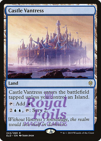 **1x FOIL Castle Vantress** ELD MTG Throne of Eldraine Rare MINT blue land