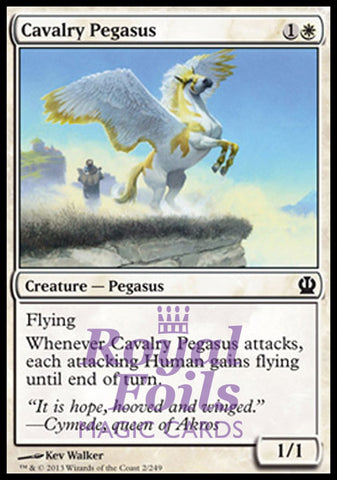 **4x FOIL Cavalry Pegasus** THS MTG Theros Common MINT white