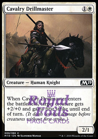 Cavalry Drillmaster 4x FOIL M19 MTG Core Set 2019 Common MINT white