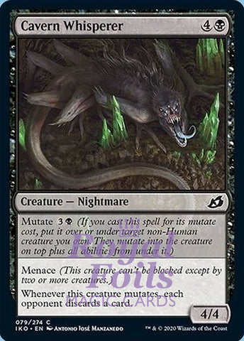 Cavern Whisperer 4x FOIL IKO MTG Ikoria Common MINT black