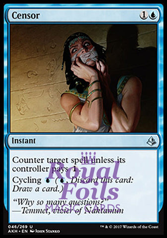 **1x FOIL Censor** AKH MTG Amonkhet Uncommon MINT blue