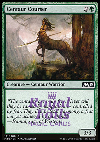 Centaur Courser 4x FOIL M19 MTG Core Set 2019 Common MINT green