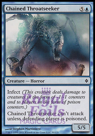 Chained Throatseeker 4x FOIL NPH MTG New Phyrexia Common MINT blue