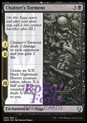 Chainer's Torment 2x FOIL DOM MTG Dominaria Uncommon MINT black