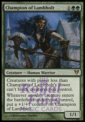 **1x FOIL Champion of Lambholt** AVR MTG Avacyn Restored Rare NM+ green