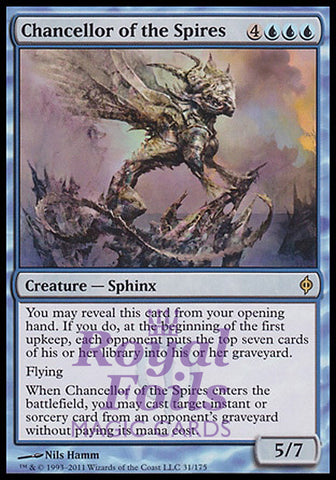 **1x FOIL Chancellor of the Spires** NPH MTG New Phyrexia Rare MINT blue