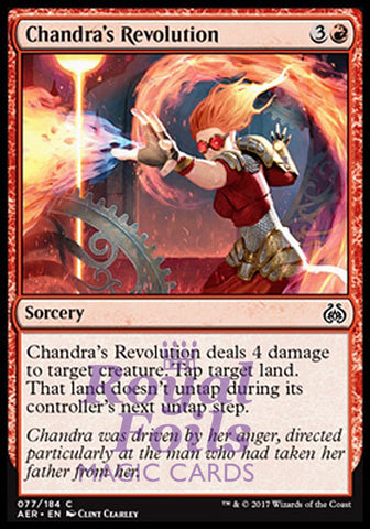 Chandra's Revolution 4x FOIL AER MTG Aether Revolt Common MINT red