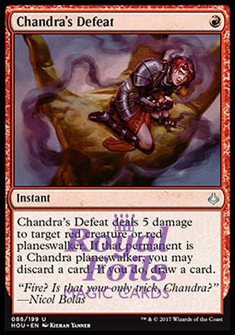 **2x FOIL Chandra's Defeat** HOU MTG Hour of Devastation Uncommon MINT red