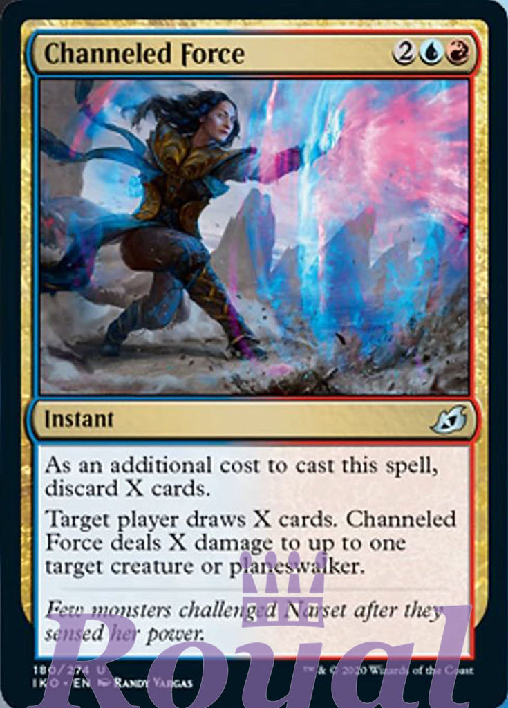 Channeled Force 4x FOIL IKO MTG Ikoria Uncommon MINT blue red
