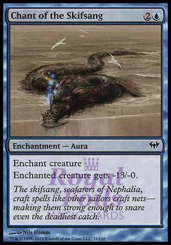 Chant of the Skifsang 4x FOIL DKA MTG Dark Ascension Common 3 MINT 1 NM blue
