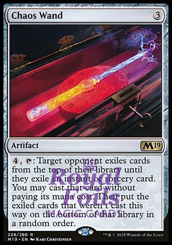 Chaos Wand 1x FOIL M19 MTG Core Set 2019 Rare MINT artifact