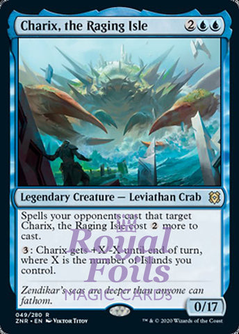 Charix, the Raging Isle 2x FOIL ZNR MTG Zendikar Rising Rare MINT blue
