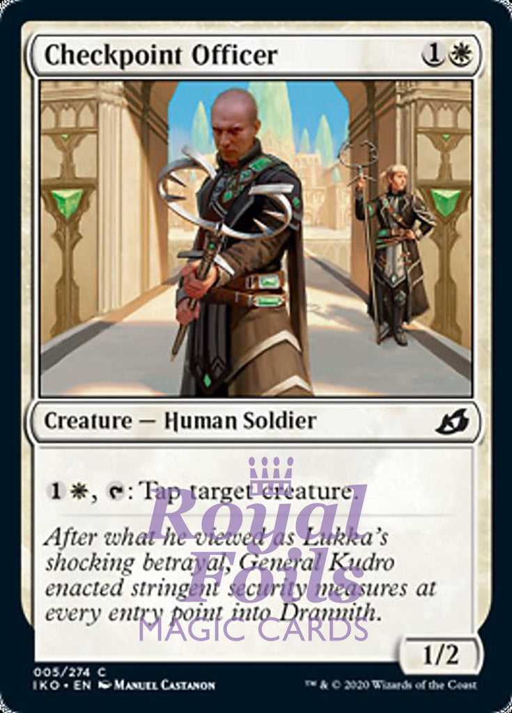 Checkpoint Officer 4x FOIL IKO MTG Ikoria Common MINT white