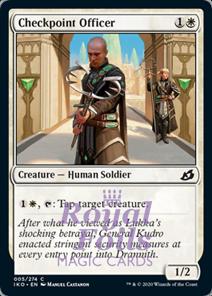 **4x FOIL Checkpoint Officer** IKO MTG Ikoria Common MINT white