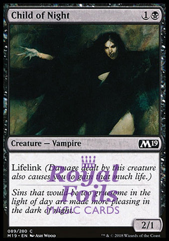 Child of Night 4x FOIL M19 MTG Core Set 2019 Common MINT black